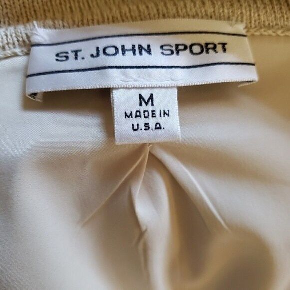 St. John Sport linen blend zip up jacket M - Picture 2 of 9